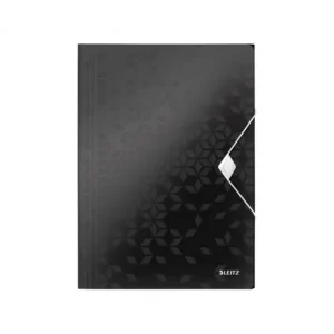 Certificado LEITZ CARPETA GOMAS WOW A4 3 SOLAPAS. PP NEGRO - 45990195