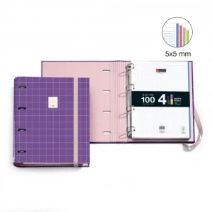 MIQUEL RIUS CARPEBLOC A4 RIDER VIOLETA 4 ANILLAS DE 35 MM CON RECAMBIO 100 HOJAS 4 COLORES MR20989 Precio Reducido