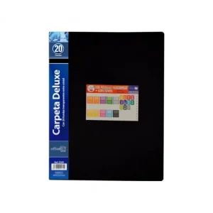 Oferta Flash OFFICE BOX CARPETA 20 FUNDAS POLIPROPILENO A4 NEGRO - 2169