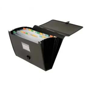 Precio De Oferta OFFICE BOX CARPETA/MALETIN CLASIFICADOR FUELLE 24 SEPARADORES NEGRO - 42469