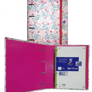 Auténtico OXFORD CARPEBLOCK 4 ANILLAS 100H A4 5X5 FANTASIA FLORAL - 400148747