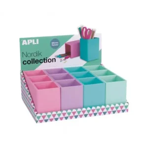 APLI EXPOSITOR 12 CUBILETES PORTALÁPICES SURTIDO - 17771 Mayoreo