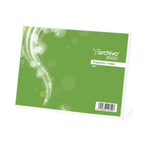 Promoción Exclusiva ARCHIVO 2000 EXPOSITOR SOBREMESA -ÓPTIMA- EN FORMA DE L DIN A4 HORIZONTAL. POLIESTIRENO TRANSPARENTE DE ESPESOR 1,5 MM. MEDIDAS