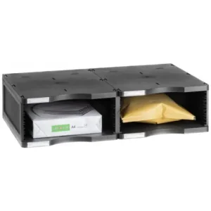ARCHIVO 2000 MODULO ARCHIVODOC DOBLE APILABLE 1 ALTURA JUMBO A4 360 x 600 x 145 COLOR NEGRO - 6621 NE Precio Bajo