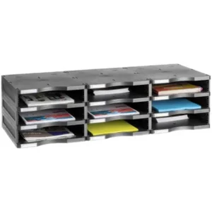 Última Oportunidad ARCHIVO 2000 MODULO ARCHIVODOC TRIPLE APILABLE 3 ALTURAS ESTRECHO A4 360 x 900 x 240 COLOR NEGRO - 6533 NE