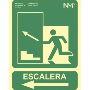 ARCHIVO 2000 PLACA SEÑAL EMERGENCIA SUBIDA ESCALERA POLIPROPILENO VERDE 6170-13H VE Precio Rebajado
