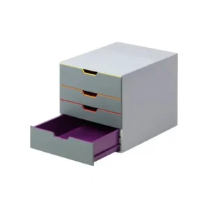 Garantía Incluida DURABLE MODULO 4 CAJONES VARICOLOR GRIS - 7604-27