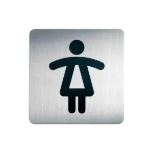 Nuevo Modelo DURABLE PICTOGRAMA CUADRADO 15X15 INFORMATIVO SERVICIO MUJERES WC - 495623