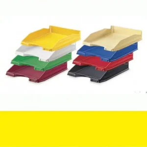 FAIBO BANDEJA APILABLE DE PLÁSTICO CON PORTAETIQUETA 35X25X6,5 CM AMARILLO - 93-05 Devolución Gratuita