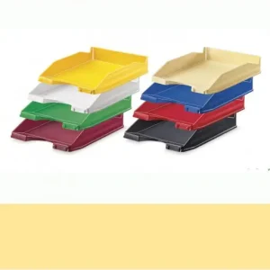 FAIBO BANDEJA APILABLE DE PLÁSTICO CON PORTAETIQUETA 35X25X6,5 CM BEIG - 93-10 Devolución Gratuita