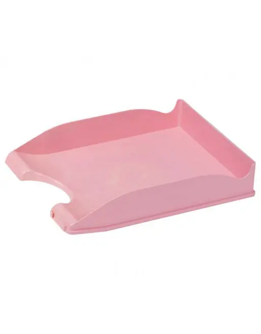 FAIBO BANDEJA SOBREMESA APILABLE 350X250X65MM ROSA PASTEL 93-32 Moderno