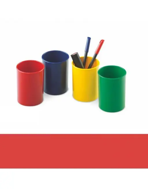 Hecho A Mano FAIBO CUBILETE PLÁSTICO OPACO ROJO DIAMETRO 7 CM X 10 CM - 206-03