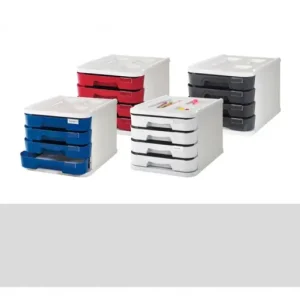 FAIBO BUCK 4 CAJONES SOBREMESA GRIS 1000-8 Mayoreo