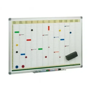 FAIBO PIZARRA PLANIFICADOR ANUAL 60x90CM BLANCA - PLA Artesanal