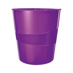 LEITZ PAPELERA WOW VIOLETA METALIZADO 15L - 52781062 De Moda