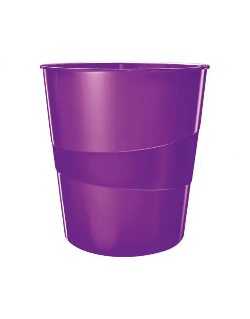 LEITZ PAPELERA WOW VIOLETA METALIZADO 15L - 52781062 De Moda
