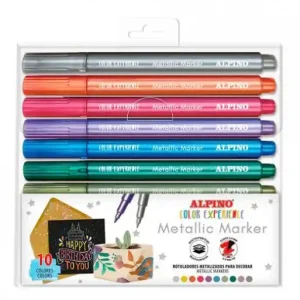 Gran Oferta ALPINO ROTULADORES MULTISUPERFICIES METALLIC COLOR EXPERIENCE COLORES SURTIDOS ESTUCHE 10 UD AR001086