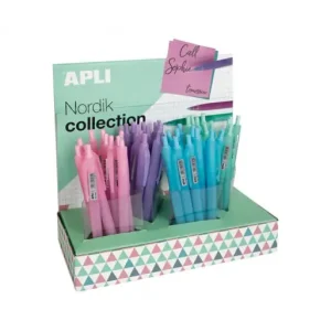 Más Vendido APLI EXPOSITOR 48 U. BOLÍGRAFOS DE GEL NORDIK COLLECTION 18280