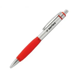 ASERIES BOLIGRAFO GRIP RETRACTIL METAL PUNTA MEDIA ROJO - AS1433 Lujoso