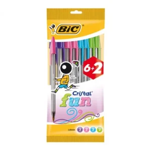 Envío Gratis BIC BLISTER 6+2 BOLIGRAFO CRISTAL FUN - 8963811