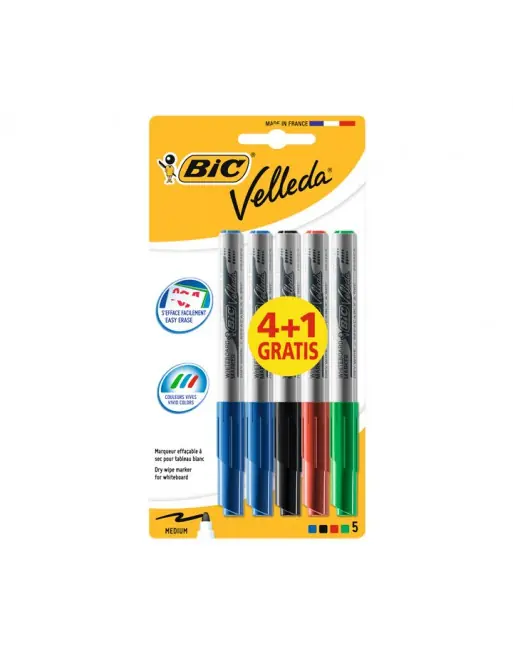 Más Vendido BIC ESTUCHE 4 ROTULADOR PIZARRA BLANCA VELLEDA 1741 SURTIDO - 875593