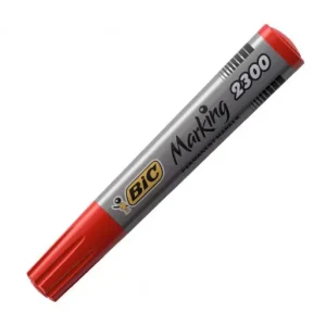Stock Limitado BIC MARCADOR PERMANENTE 2300 PUNTA BISELADA ROJO - 8209243