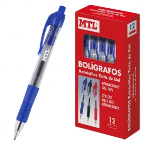 Mayoreo DOHE BOLÍGRAFOS TINTA GEL RETRÁCTIL CON GRIP GEL COLOR AZUL - 79596