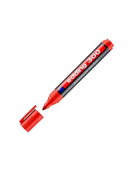 EDDING MARCADOR PERMANENTE 300 1.5-3MM ROJO - 300-02 Última Versión
