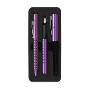 FABER CASTELL SET GRIP BERRY PLUMA M Y BOLIGRAFO EN ESTUCHE REGALO VIOLETA - 201534 Oferta De Temporada