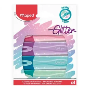 MAPED ESTUCHE 4 MARCADORES GLITTER FLUO PEPS PASTEL SURTIDO 742046 Moderno