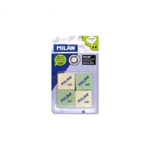 MILAN BLISTER 4 GOMAS DE BORRAR MIGAS DE PAN 430 - BMM9215 Promoción Exclusiva