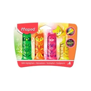 MAPED MARCADOR FLUORESCENTE MINI FRIENDS COLORES SURTIDOS ESTUCHE 4 UD 743677 Auténtico