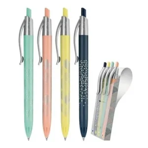 MILAN ESTUCHE 4 BOLIGRAFOS SERIE SILVER TINTA DE COLORES PASTEL 17657784 Liquidación