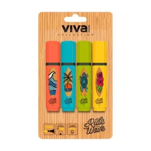 MOLIN BLISTER 4 MARCADORES MARCADOR FLUORECENTE MOLIN SURF RTF240-04-SU Compra Ahora