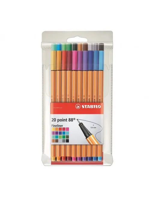 STABILO ESTUCHE 20 ROTULADOR POINT 88 SURTIDO - 8820 Precio De Fábrica