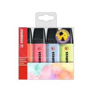 STABILO ESTUCHE 4 MARCADORES BOSS ORIGINAL PASTEL 70/4-3 Edición Limitada
