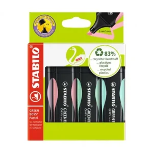 Bestseller STABILO ESTUCHE 4 MARCADORES FLUORESCENTE GREEN BOSS PASTEL SURTIDO 4/2/6070