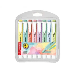 Lujoso STABILO ESTUCHE 8 MARCADORES FLUORESCENTES SWING COOL PASTEL SURTIDO 275/8-08-1