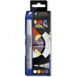 Oferta Flash STAEDTLER 4 ROTULADORES TIZA LÍQUIDA SURTIDO CHALK MAKER - 344-C4