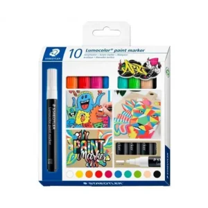STAEDTLER ESTUCHE 10 ROTULADORES LUMOCOLOR PAINT MARKER TINTA ACRILICA 349 - 349 C10 Compra Ahora