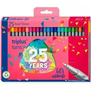 STAEDTLER ESTUCHE 20+5 ROTULADORES TRIPLUS FINELINER 334 PUNTA SUPERFINA COLORES SURTIDOS 334 C25 TA Oferta De Temporada