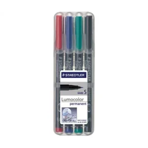 STAEDTLER ESTUCHE 4 ROTULADOR LUMOCOLOR PERMANENTE 0.4MM - 313 WP4 Pago Seguro