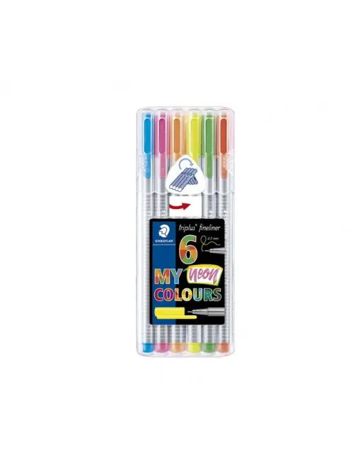 STAEDTLER ESTUCHE 6 ROTULADOR TRIPLUS FINELINER 334 SURTIDO NEON - 334 SB6CS3 Venta Final