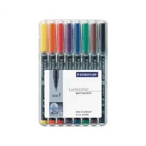 Premium STAEDTLER ESTUCHE 8 ROTULADOR LUMOCOLOR PERMANENTE 0.6MM - 318 WP8