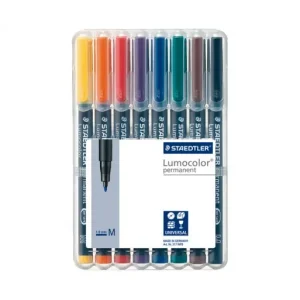 STAEDTLER ESTUCHE 8 ROTULADOR LUMOCOLOR PERMANENTE 1MM - 317 WP8 Certificado
