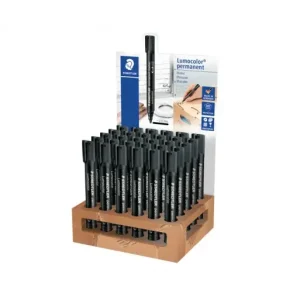 STAEDTLER EXPOSITOR 30U MARCADOR PERMANENTE LUMOCOLOR NEGRO 352 - 352-9 CA30 Certificado