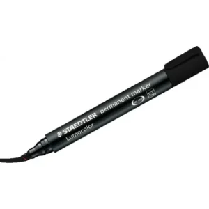 Solo Hoy STAEDTLER MARCADOR PERMANENTE LUMOCOLOR PUNTA BISELADA NEGRO - 350-9