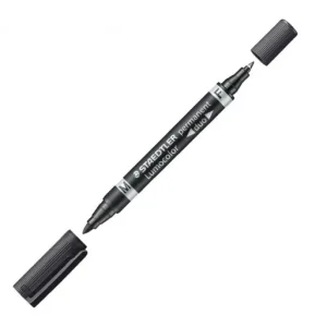 STAEDTLER MARCADORES PERMANENTES LUMOCOLOR DUO NEGRO 348-9 - 348-9 NG Solo Por Tiempo Limitado