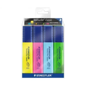A Buen Precio STAEDTLER SURTIDO ESTUCHE 4 MARCADOR FLUORESCENTE TEXTSURFER 364 SURTIDOS - 364 WP4