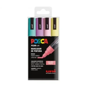 Venta Final UNI-BALL ESTUCHE 4 MARCADORES POSCA BASIC PC5M/4C SURTIDO PASTEL2 - 182634811